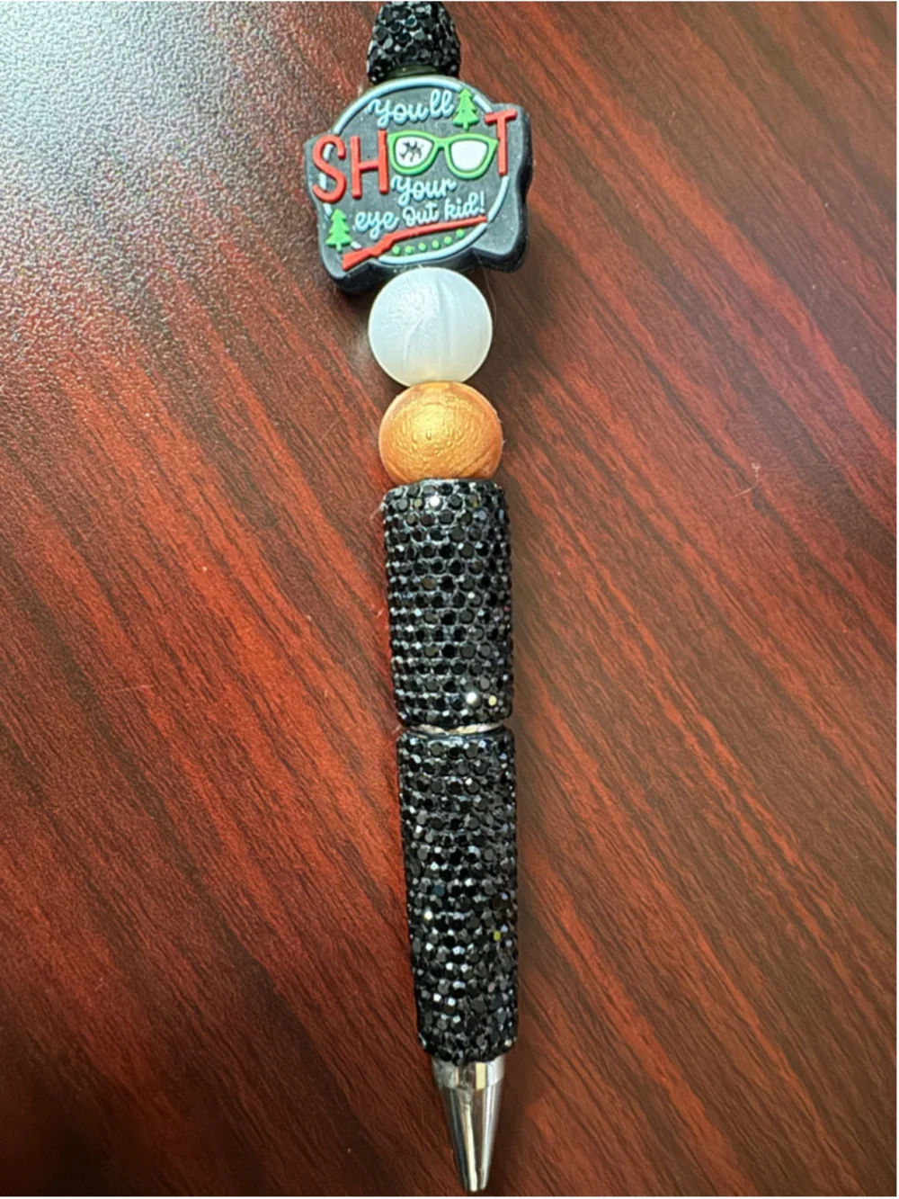 You’ll Shoot Your Eye Out Kid! Christmas Rhinestone Beaded Pen